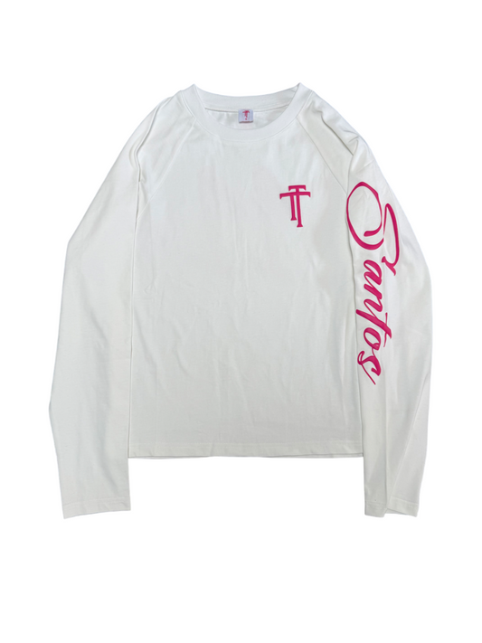 LONG SLEEVE WHITE PINK